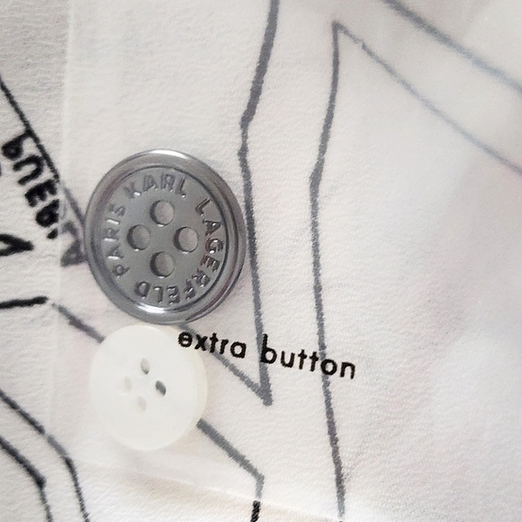 Karl Lagerfeld Paris Road Map Design Women's Shirt.   Size M - Picture 11 of 13